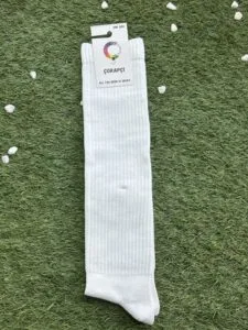 Dizüstü Beyaz Futbol Çorap