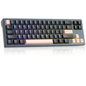 Magegee Captain72 68Tuş Kablosuz Manyetik Cnc Rgb Hotswap Gasket Siyah