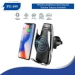 Pg-499 Kablosuz Şarjli Araç İçi̇ Telefon Tutucu