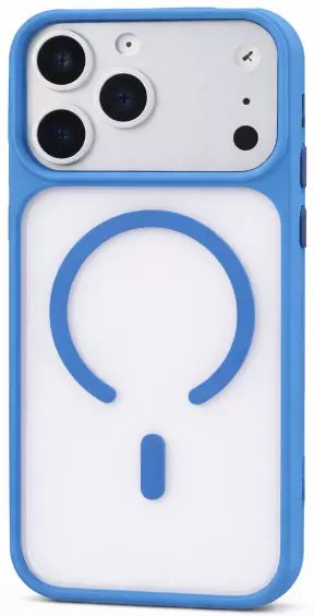 Sunix Vera Kapak İphone 17 Pro Max Şeffaf Mavi Magsafe Kılf