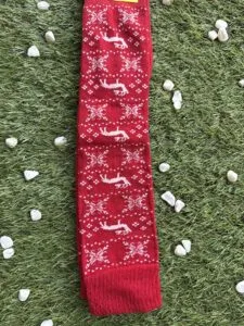 Dzst Kirmizi Yilbaşi Dizustu Çorap