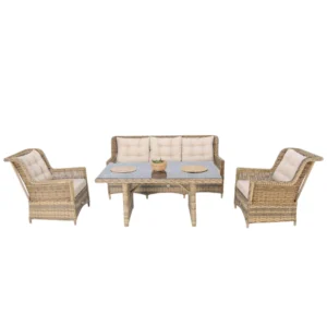 Amalfi Aluminyum Set 3 Koltuk + 1 Sehpa