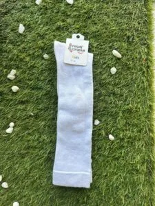31-36 Size Basic Beyaz Dizustu Çocuk Çorap