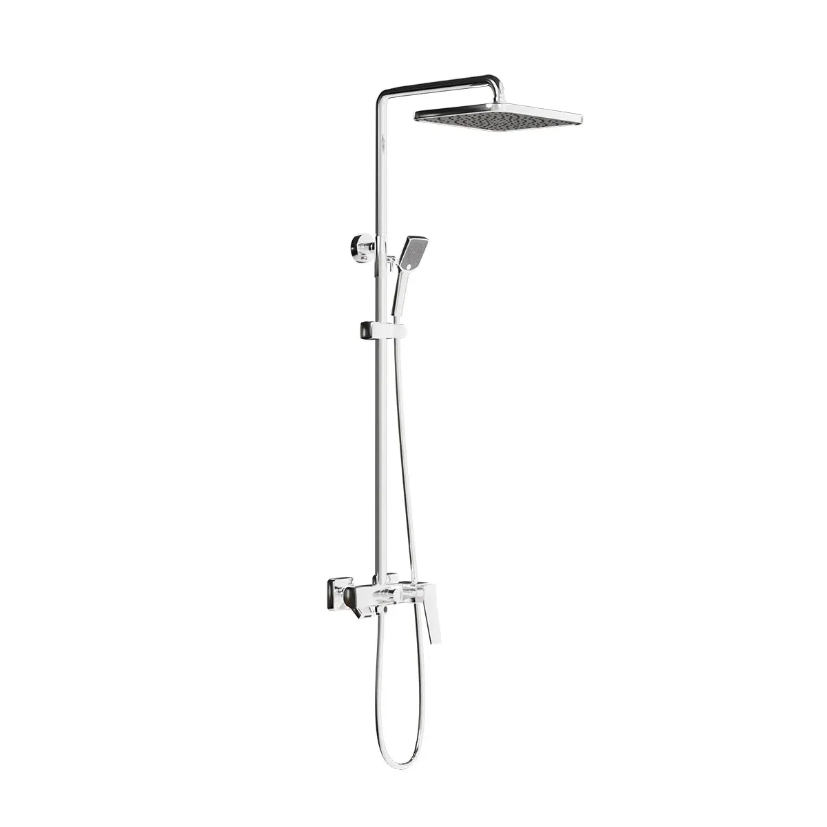 Banyo Çeşmesi Kare Tip 3 Fonksiyonlu Duş Seti Dahil