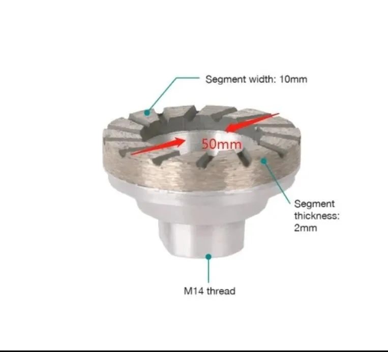 Bihui Taşlama Taşı Konik Turbo M14 30-50MM