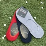 (3 Çift) Bbt Basic Gri Lacivert Kirmizi Kaymayan Babet Çorap