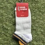 Dikişsiz Premium Gri Kisa Çorap