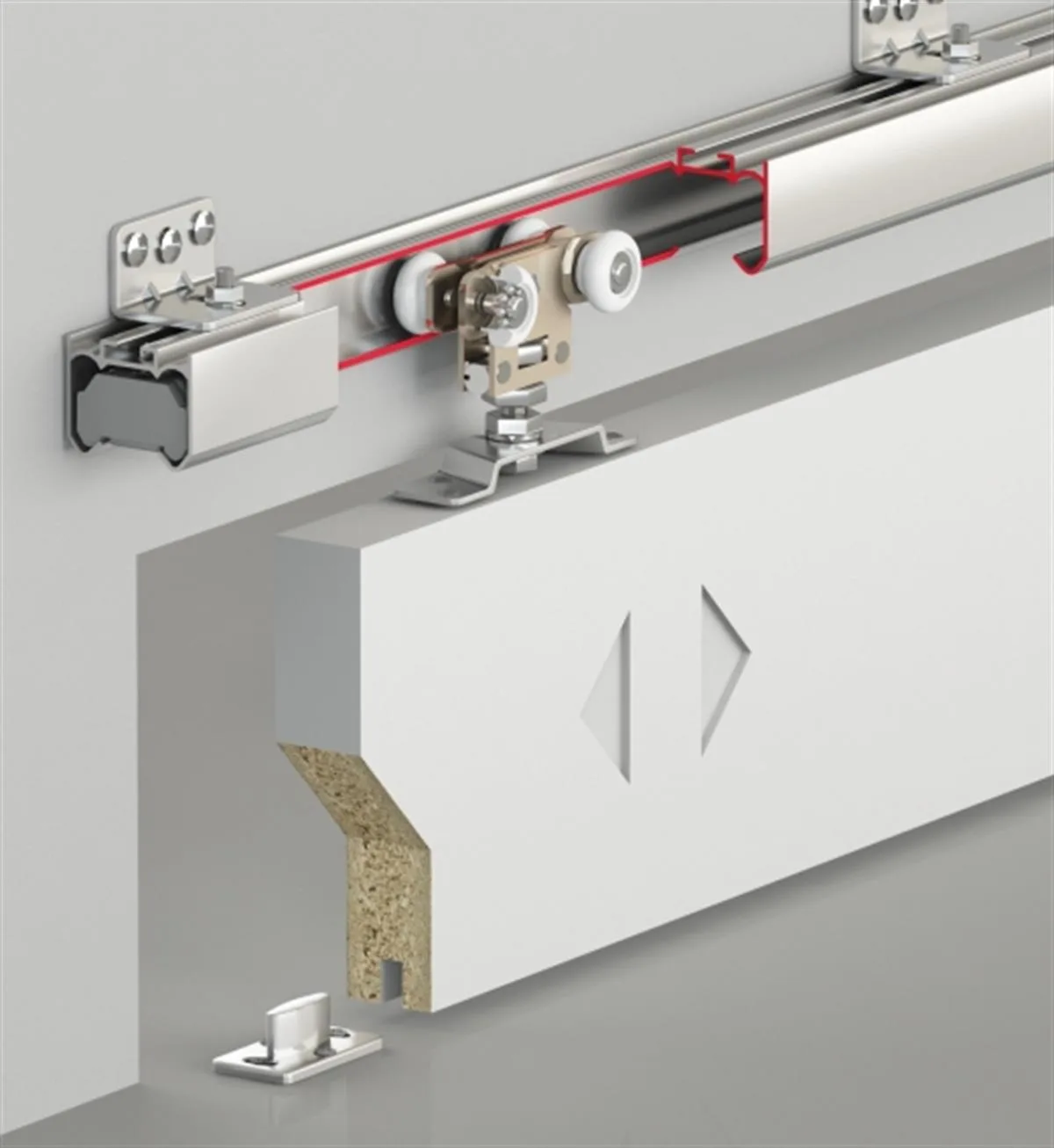 Albatur Ahşap Sürme Kapı Rayı Ayarlı-Rulmanlı 80 KG 2 Metre