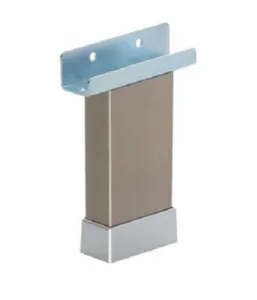 Aluminyum Düz Ayak 20mmx45mm Mat Krom