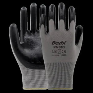 Beybi Eldiven Polyester Örme Pm810 Gri-Siyah