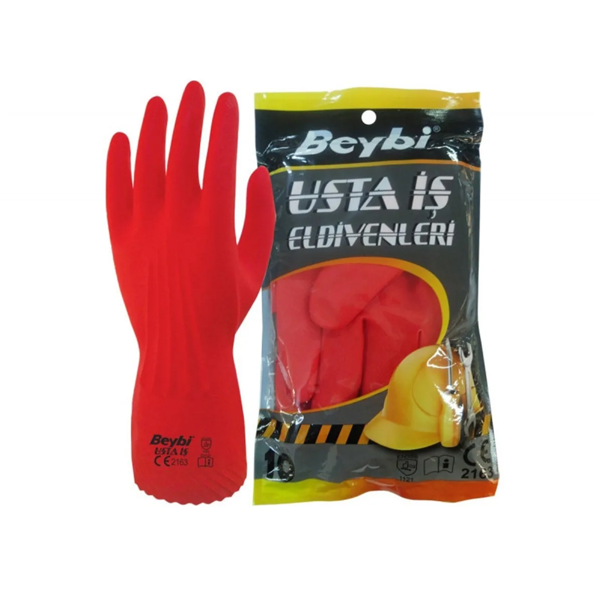 Beybi Eldiven Usta İş Latex No:10 Kırmızı