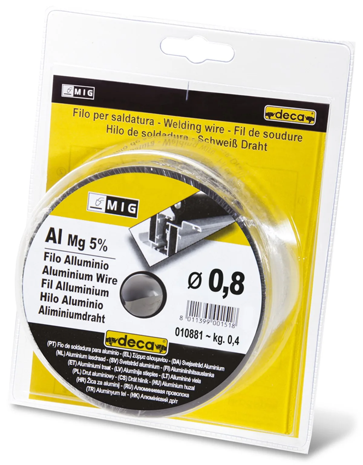 Deca Mig Kaynak Tel Aleminyum 0. 8MM 0. 4KG