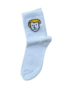Blonde Face Beyaz Tenis Çorap