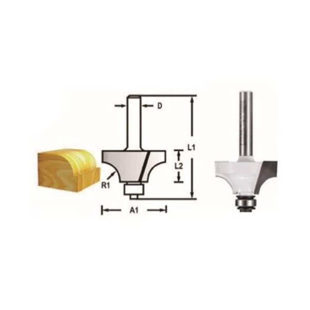 Makita Uç Freze Beading Bit-With Bearing