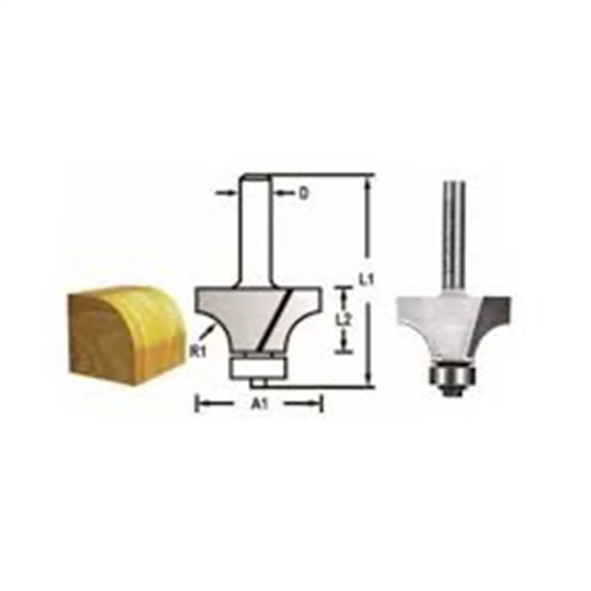 Makita Uç Freze Round Over Bit W/Bearing
