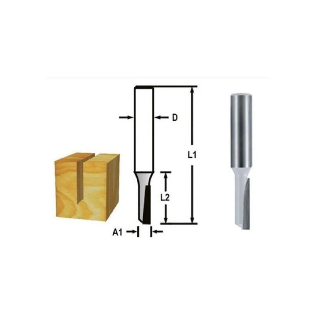Makita Uç Freze Straight Bit 1 Flute