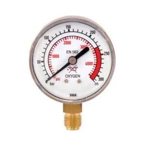 Yıldız Gaz Basınç Göstergesi 0-315 Oksijen Giriş