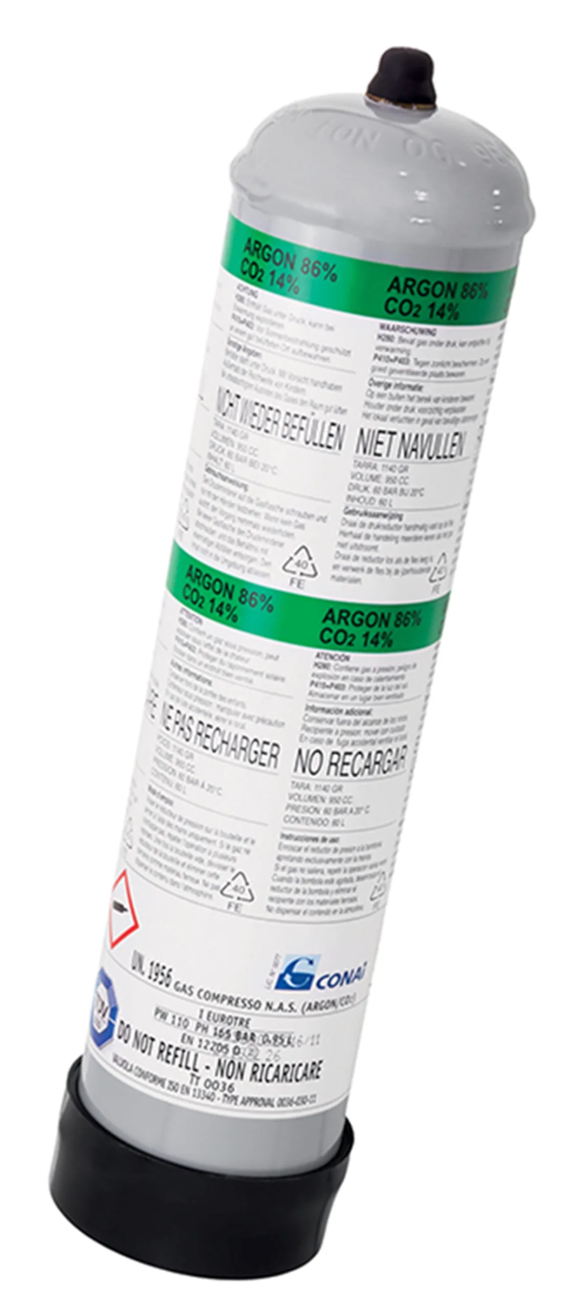 DecaMig Kaynak Argon/CO2 Gaz Tupu  1LT