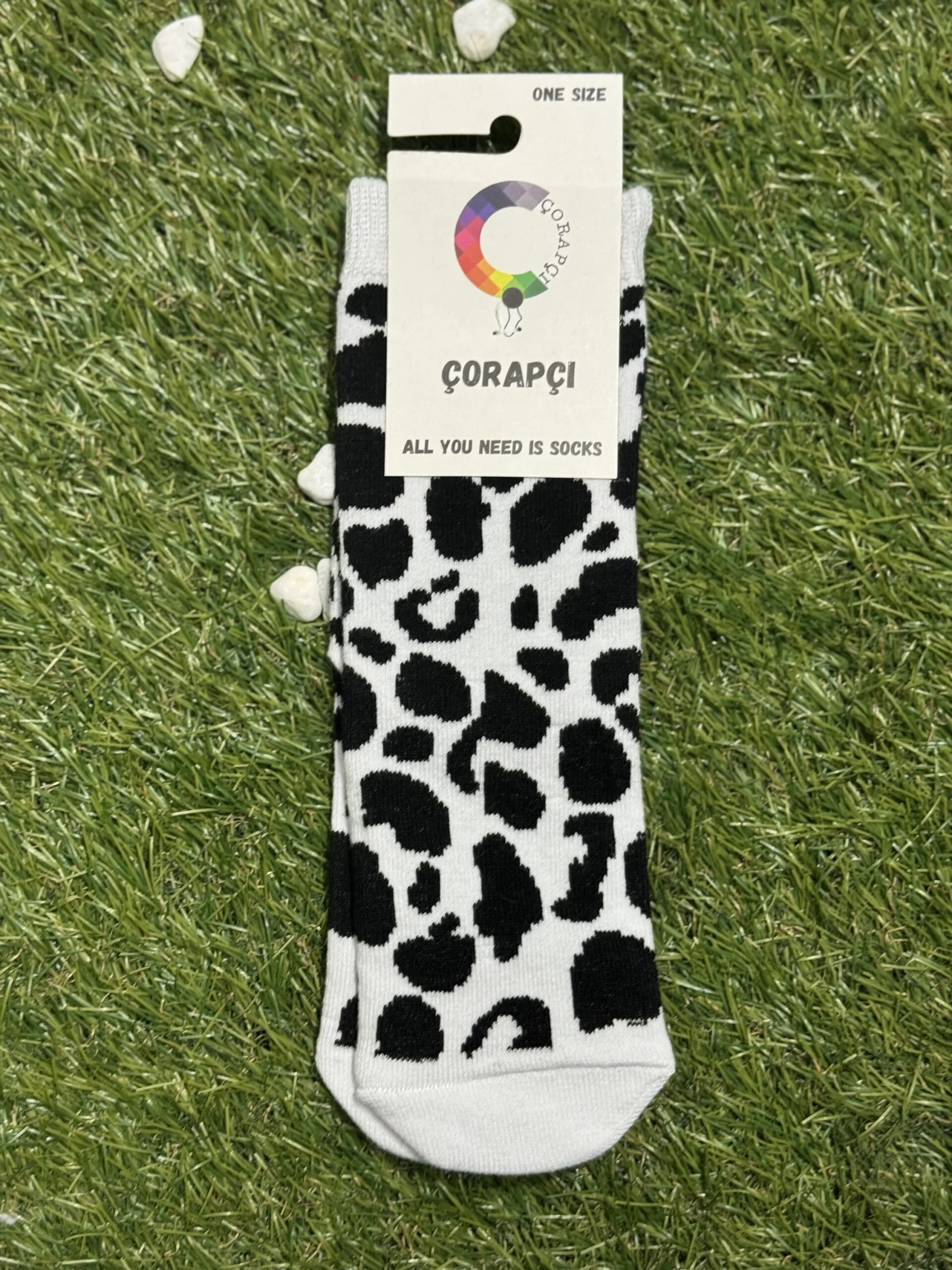 Leopar Desen Çocuk Çorabi