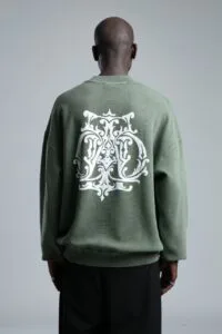 Washed Yikamali Yeşil Sweatshirt