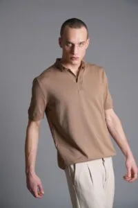 Polo Yaka Kahverengi Triko