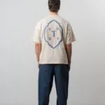 Mavi Nakişli Bej Tişört