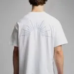 Yazi Nakişli Beyaz Tshirt