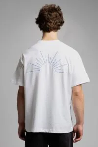 Yazi Nakişli Beyaz Tshirt