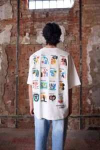 Human Baskili Beyaz Tshirt