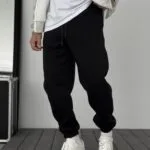 Paça Lastikli Basic Siyah Eşofman Alti