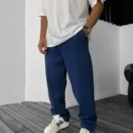 Baggy Fit Basic Lacivert Eşofman Alti