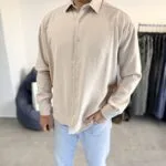 Modal Kumaş Bej Gömlek
