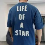 Life Of A Star Nakişli Petrol Tişört