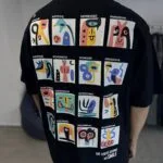 Human Baskili Siyah Tişört