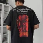 United Box Baski Siyah Tshirt