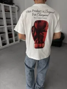 United Box Baski Beyaz Tshirt