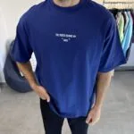 Human Baskili Lacivert Tişört