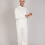 Basic Beyaz Içi Polar Sweatshirt