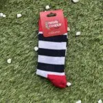 Siyah Beyaz Kirmizi Soket Çorap