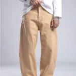 X2 Baggy Fit Hardal Renk Kot Pantolon