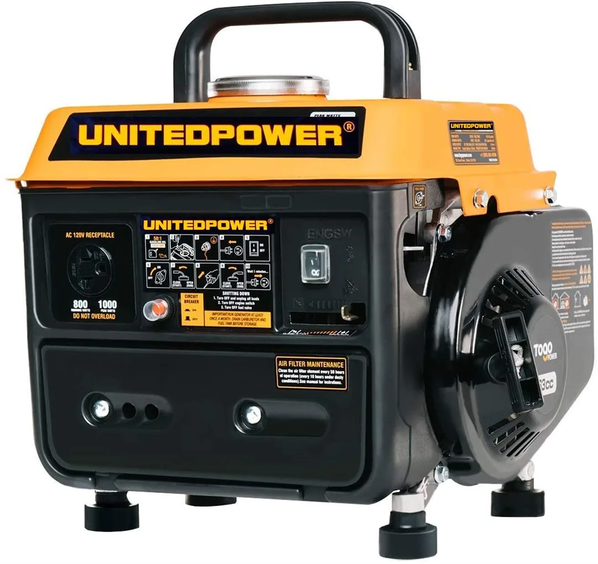 United Power Jeneratör Çanta Tip  2.2HP/830W Benzinli