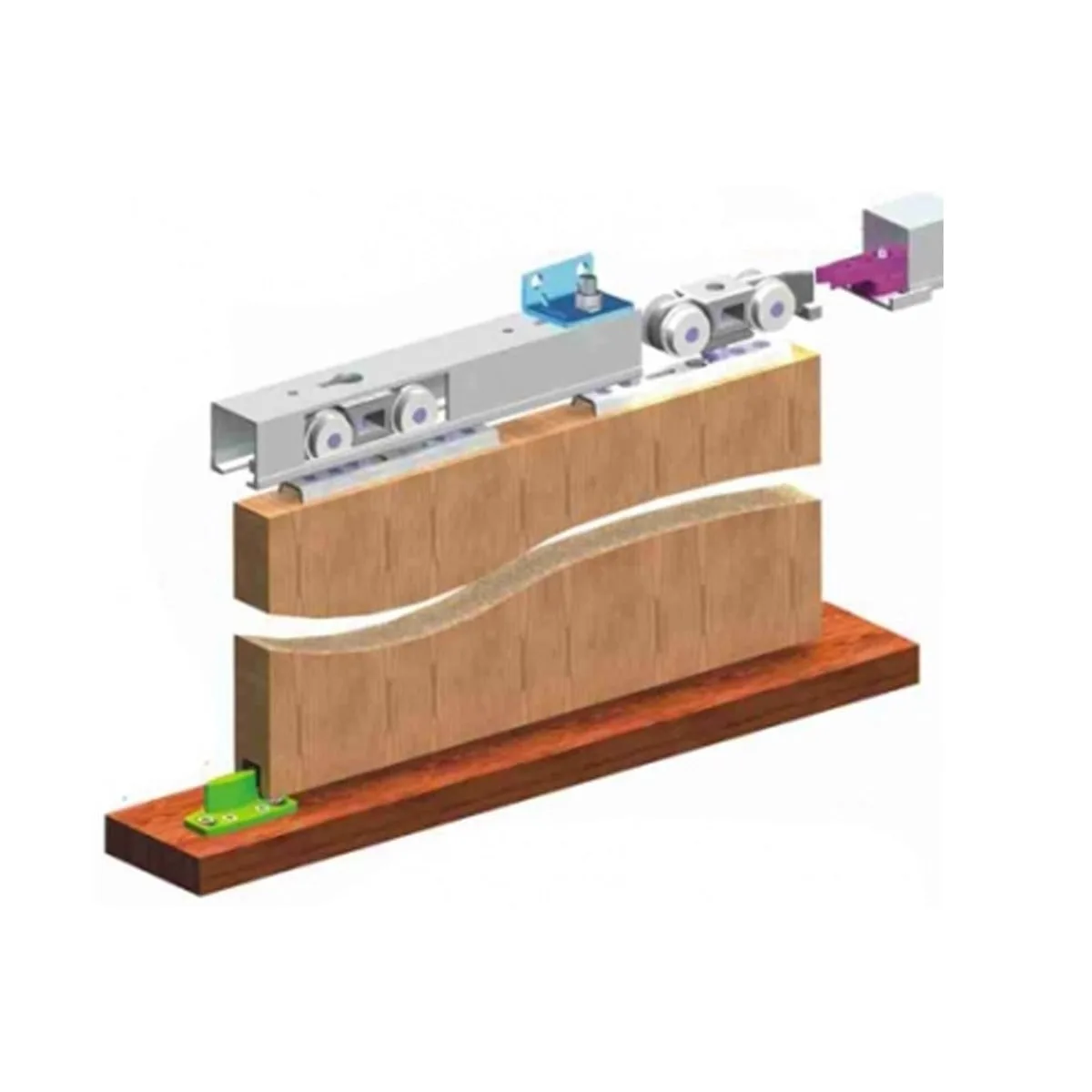 Mepa Sürme Kapı Rayı 2 M (Aksam Dahil)  SKS51+AL-51R