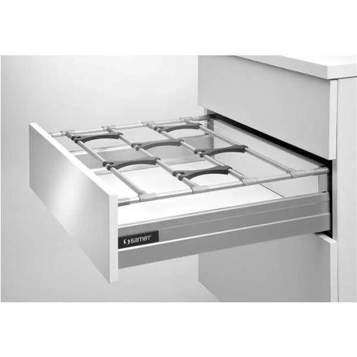 Samet Şişe Tutucu Bordür Gri