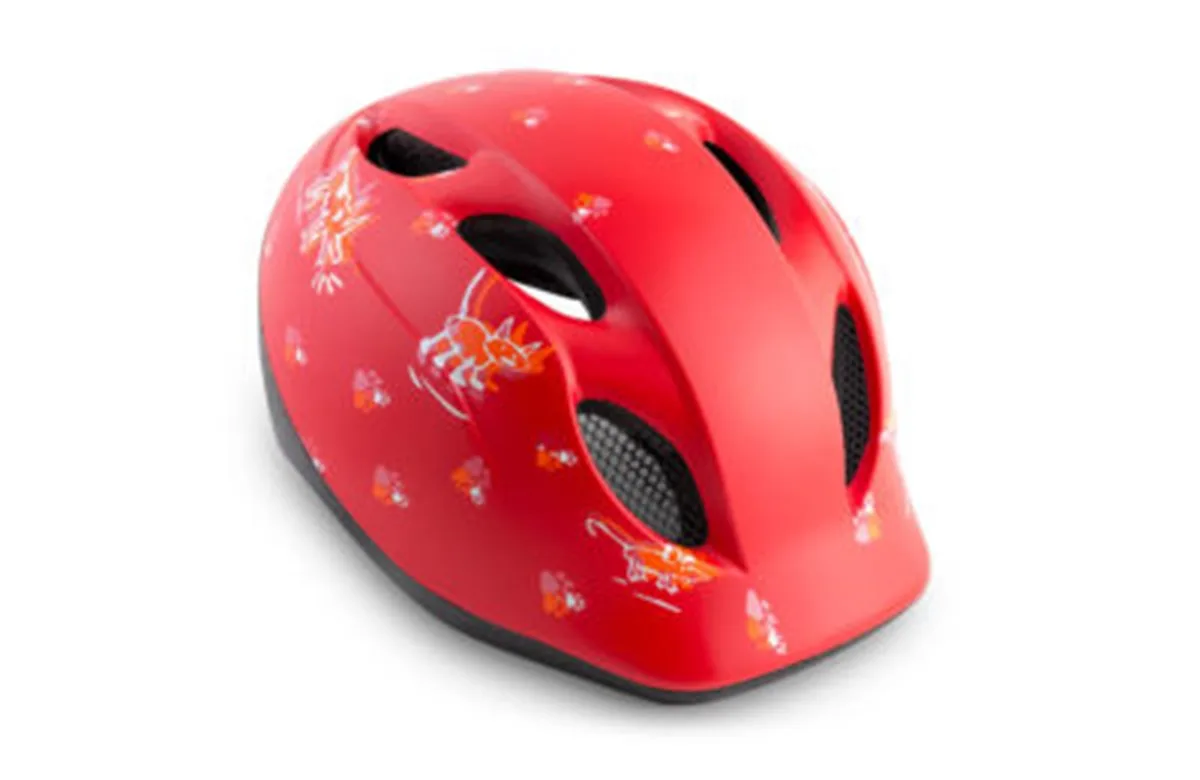 MET Kask Buddy Kırmızı Hayvanlar | Mat Cocuk