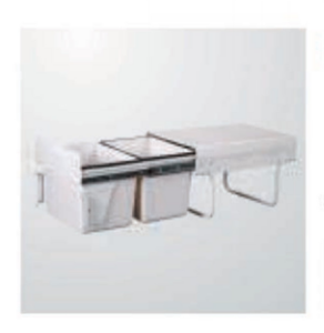 Çöp Kovası Raylı Dolap İçi Gri 40 Litre 34Cmx49CmX43Cm