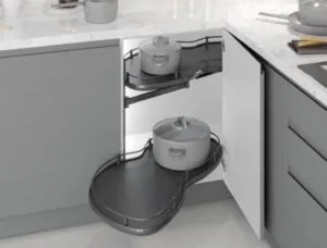 Domodek Kör Köşe Tekli Antrasit Ahşap Tabanlı Elips 900x530x750 (modul 45cm)