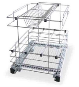 Domodek Tezgahaltı Alttan Bağlantılı Şişelik -Tabaklık 40CM