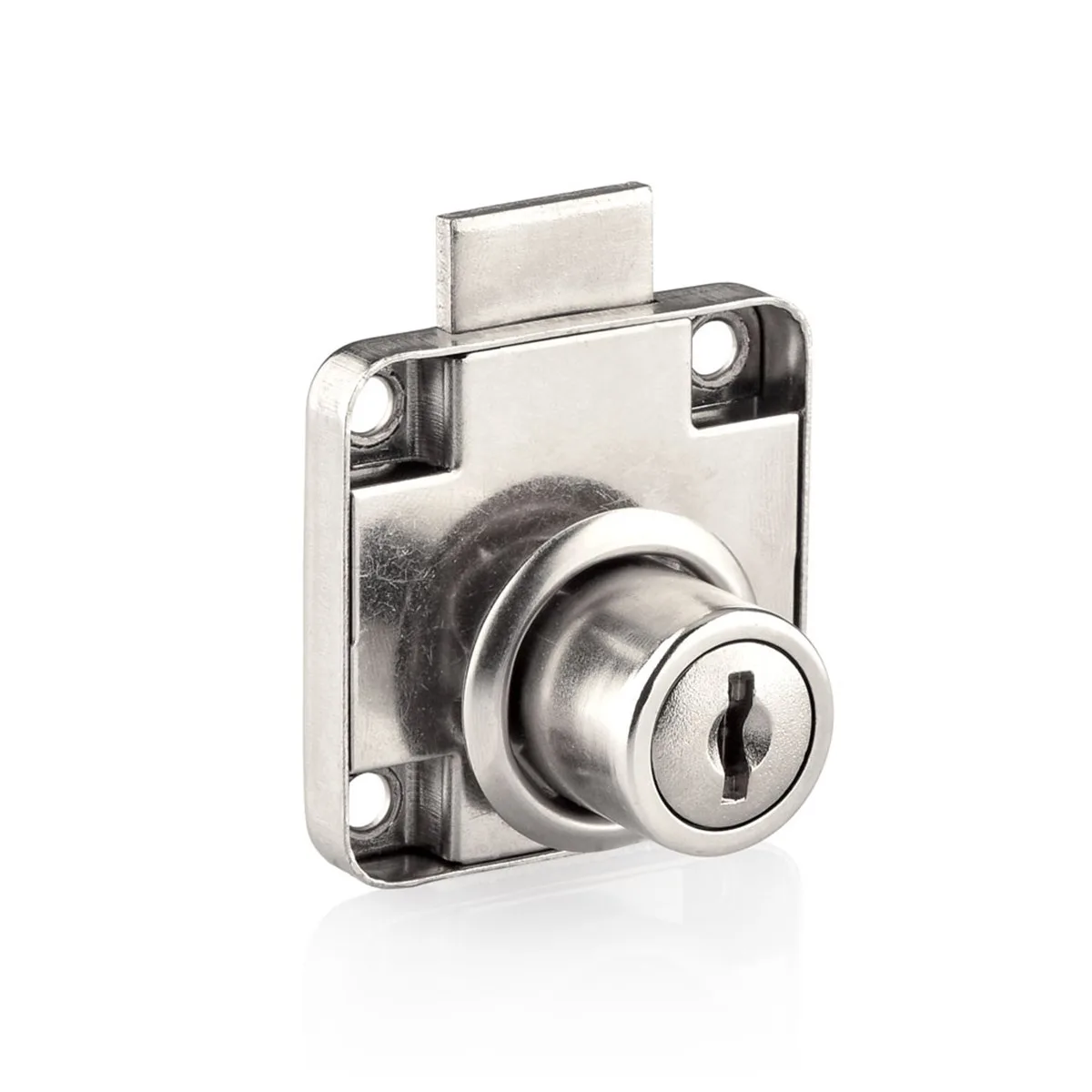 Canex Çekmece Kilidi Kare 22MM Nikel