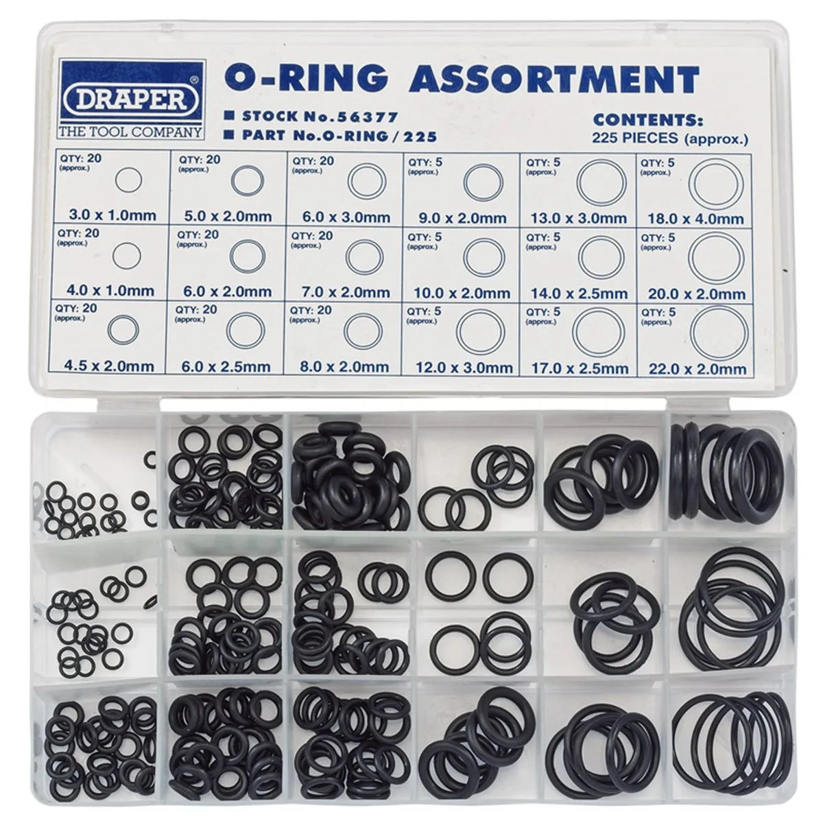 Draper O-Ring Seti 225 Parça