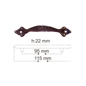 Yılmaz Bronz Kulp Oksit 95mmx115mm